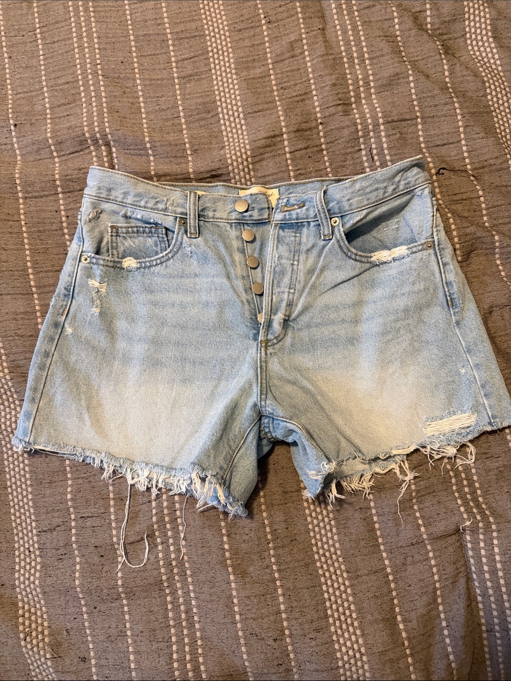 Universal Thread Light Wash Distressed Denim Shorts